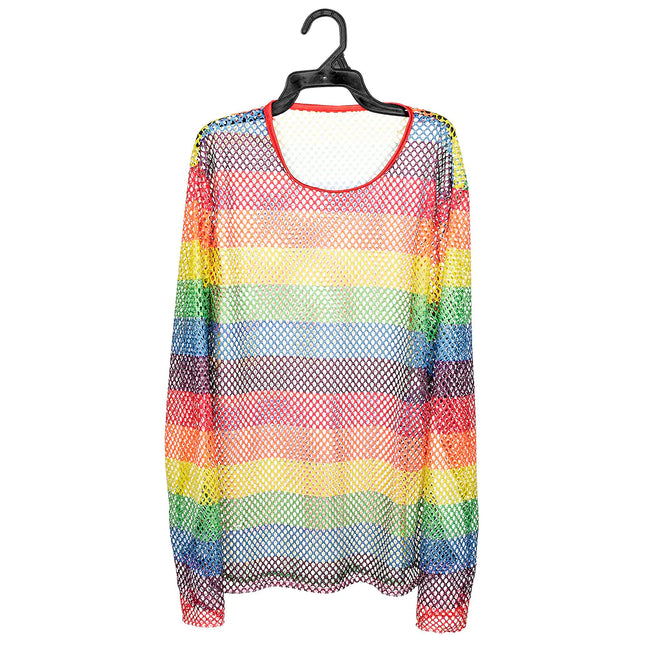 Fischnetz Top Damen Regenbogen