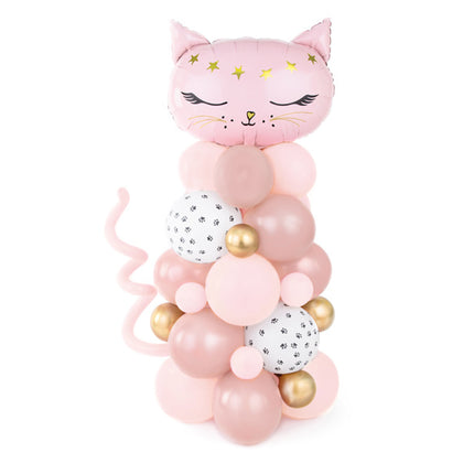 Ballon-Säule Katze Rosa 1,4m