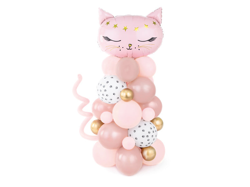 Ballon-Säule Katze Rosa 1,4m