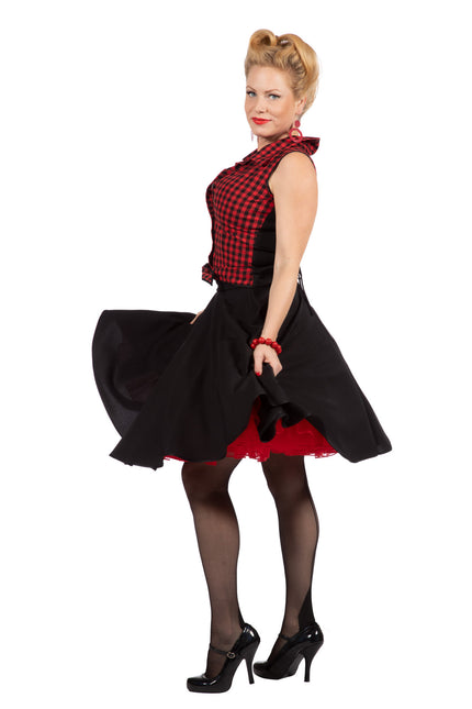 Rock N Roll 50S Kleid Schwarz Rot Damen