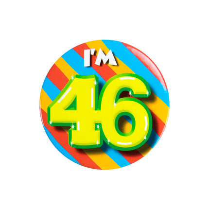 Ich bin 46 Button 46 Jahre 5.5cm