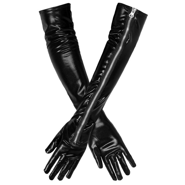 Handschuhe Leder-Look Kinky