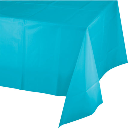 Blaues Tischtuch Plastik 2,74m