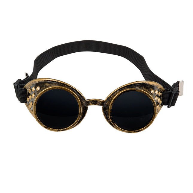 Schwarze Brille Steampunk