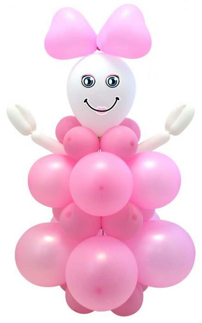 Geburt Ballon Säule Set Mädchen 95cm