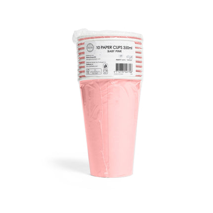 Rosa Becher Papier 350ml 10Stk