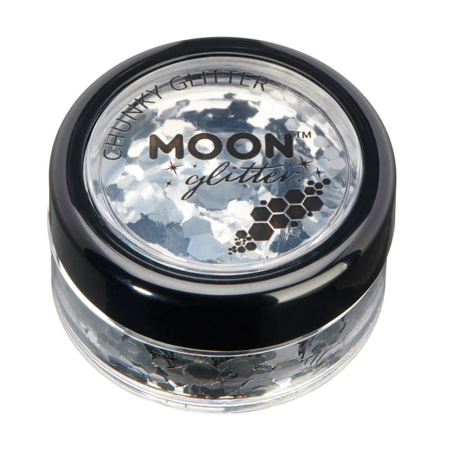 Moon Glitter Classic Chunky Glitter Silber 3g