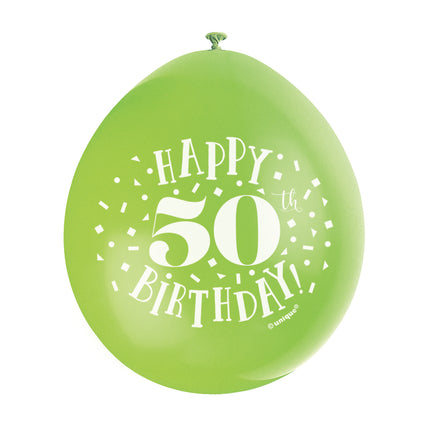 Luftballons Happy Birthday 50 Jahre 28cm 10 Stk.