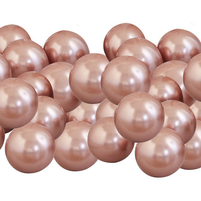 Rose Gold Ballons Chrom 13cm 40Stück