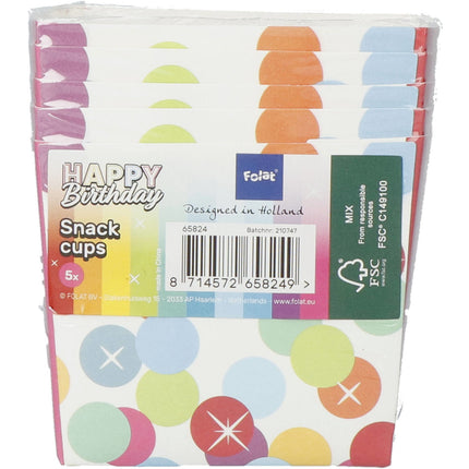 Alles Gute zum Geburtstag Candy Boxen Regenbogen Konfetti 5pcs