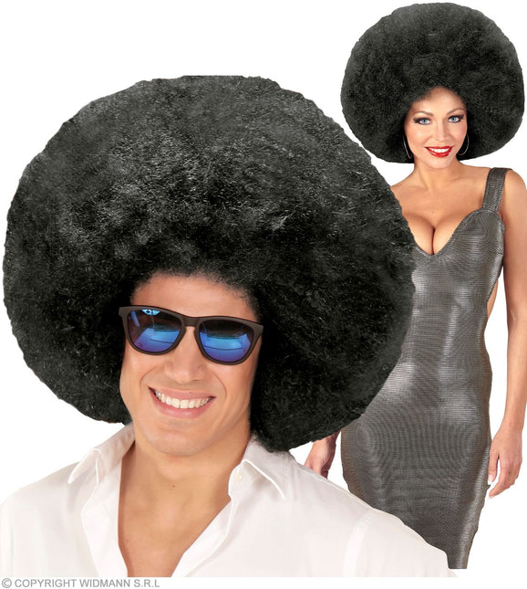 Schwarze Perücke Afro Extra Groß