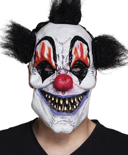 Halloween Maske Clown mit Haar Deluxe