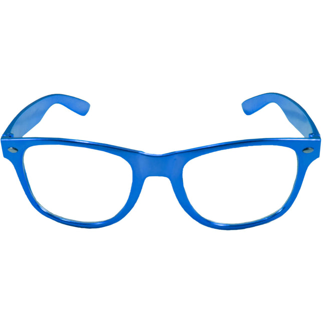 Brille Metallic Blau