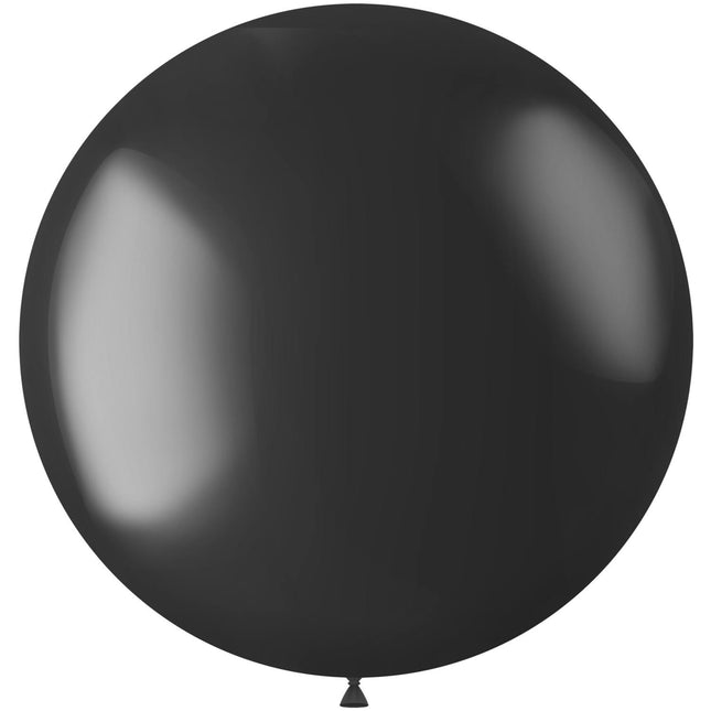 Schwarzer Ballon Metallic Onyx Schwarz 80cm