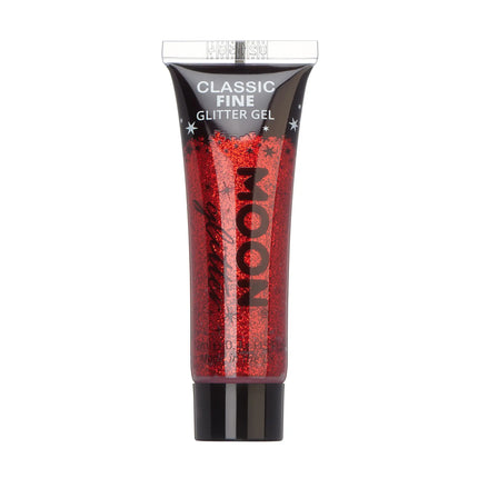 Moon Glitter Classic Fine Glitter Gel Rot 12ml