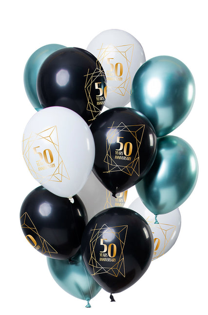 Ballons 50 Jahre Jubiläum 30cm 12Stück