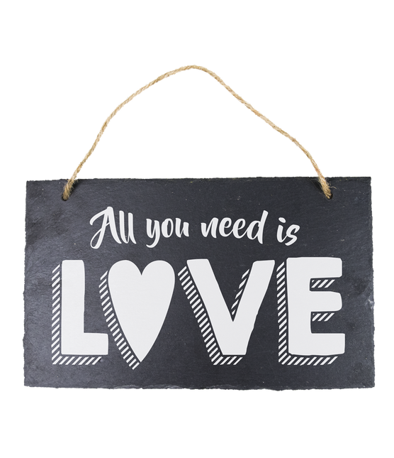 Schieferteller All You Need Is Love 25cm