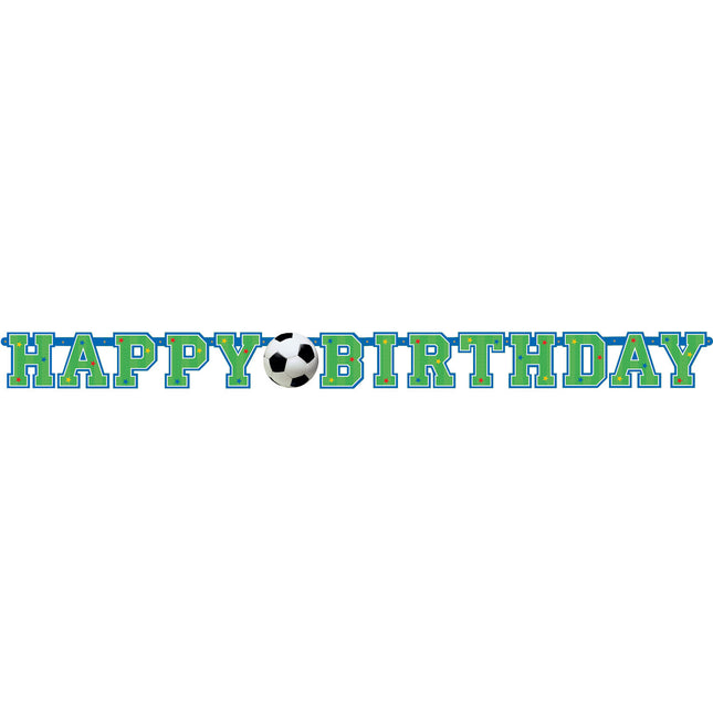 Fußball Buchstabengirlande Happy Birthday Stars 2.13m