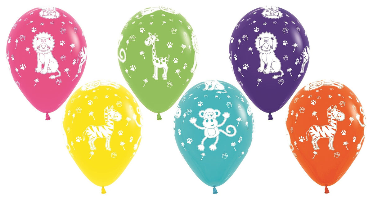 Ballons Dschungel Tiere Mode Mix 30cm 25Stk