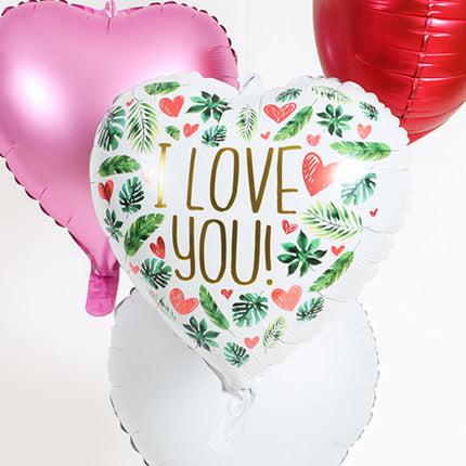 Heliumballon Herz I Love You Leer 45cm