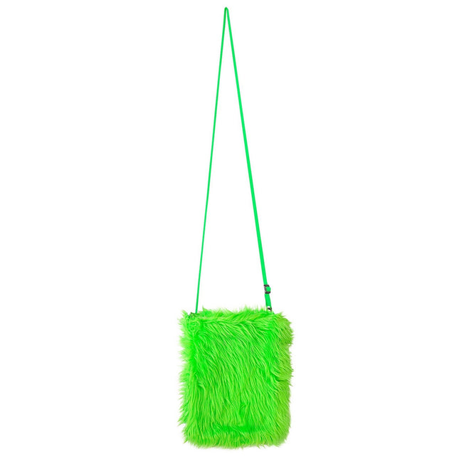 Neongrüne Tasche Plüsch 25cm