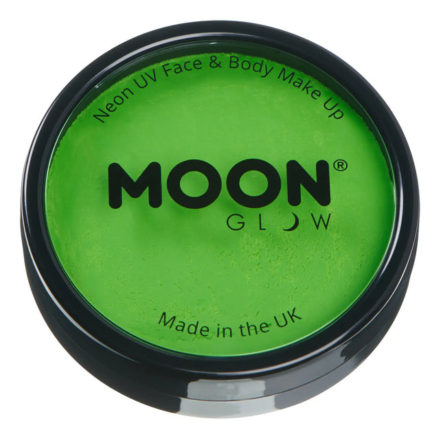 Moon Glow Neon UV Pro Face Paint Intensives Grün 36g