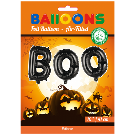 Luftballons Buchstaben Set Boo Schwarz 41cm