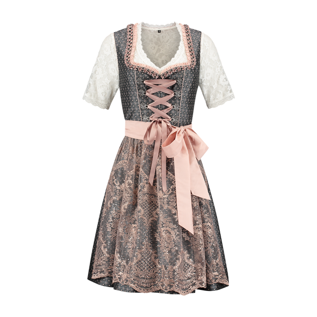 Rosa Weiß Creme Dirndlkleid Oktoberfest Damen