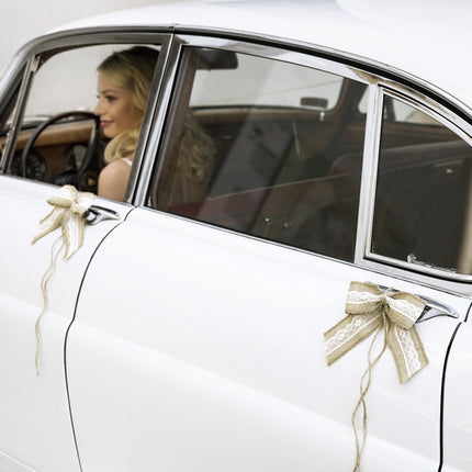 Auto-Deko-Set Hochzeitsschleifen