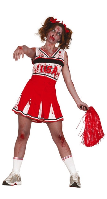 Zombie Halloween Kostüm Damen Cheerleader