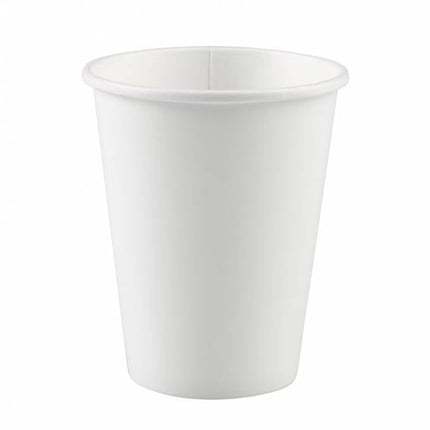 Weiße Becher aus Karton 266ml 8 Stk.