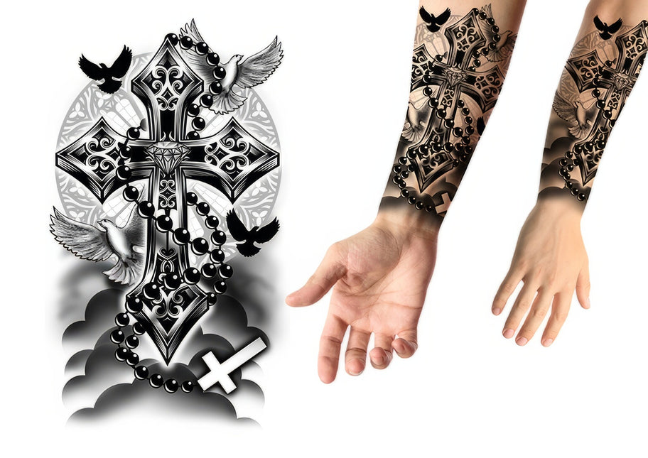 Fake Tattoo Kreuz 30cm