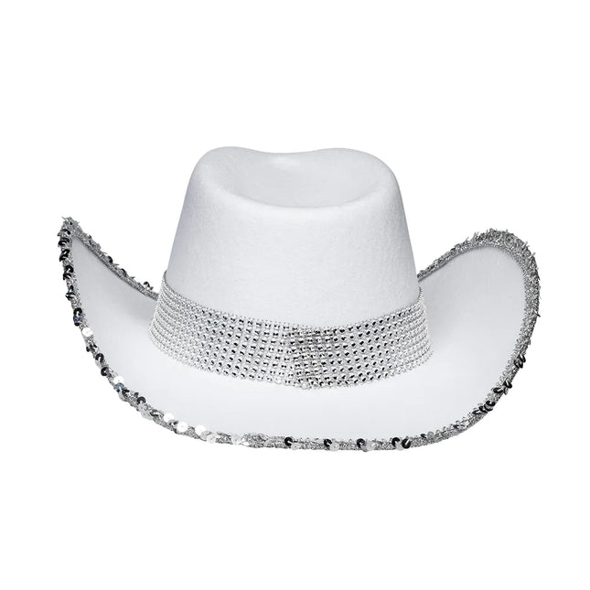 Hochzeit Cowboyhut Braut Glitzer