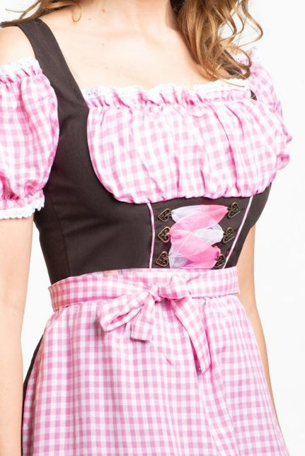 Dirndlkleid Oktoberfest Rosa Braun