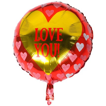 Helium Ballon Herz Love You Gold 45cm leer