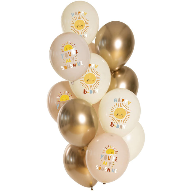 Alles Gute zum Geburtstag Ballons Sonne 33cm 12 Stk.