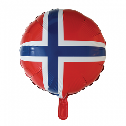 Heliumballon Flagge Norwegen 45cm leer