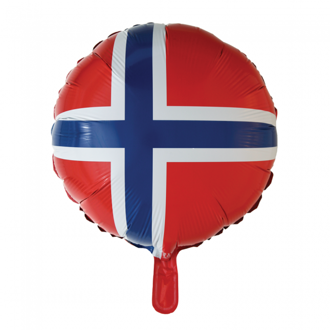 Heliumballon Flagge Norwegen 45cm leer