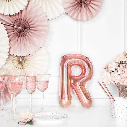 Folienballon Buchstabe R Rose Gold Leer 35cm