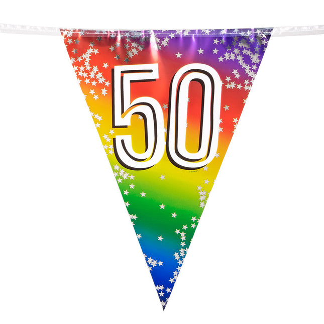 Regenbogengirlande 50 Jahre 6m