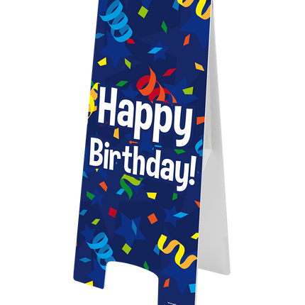 Warnschild Happy Birthday Cartoon 58cm