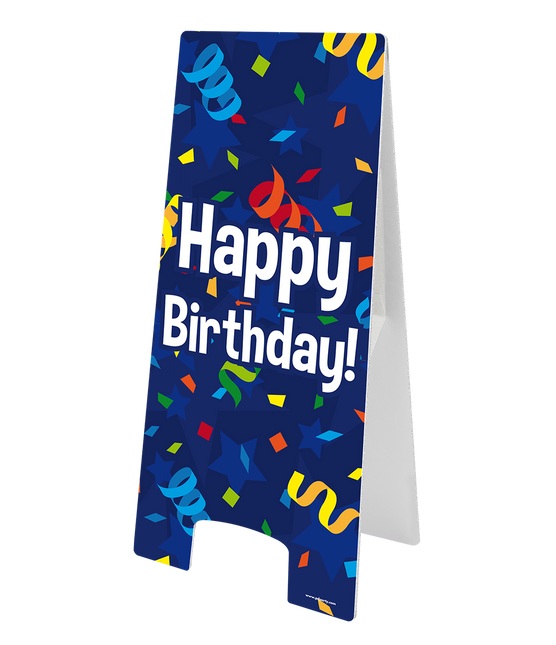 Warnschild Happy Birthday Cartoon 58cm