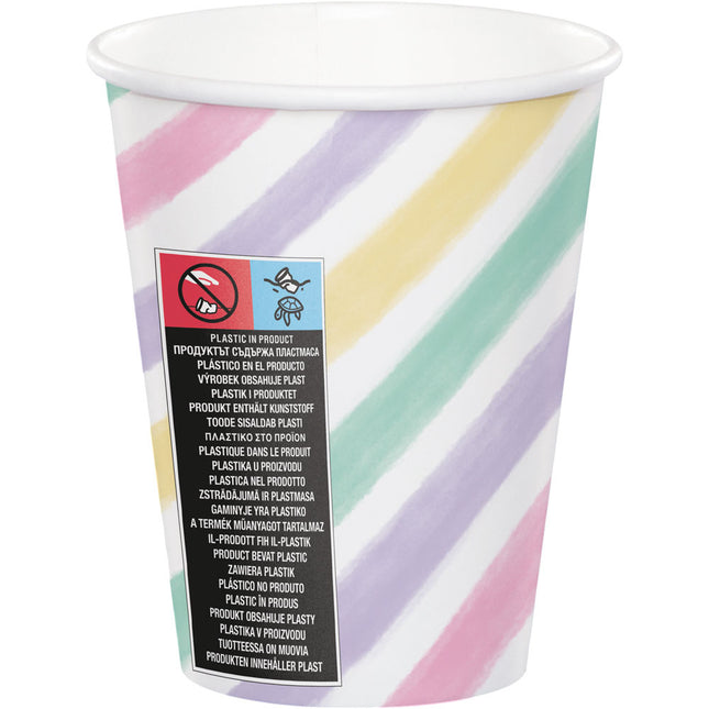 Einhorn Becher Papier 256ml 8Stk