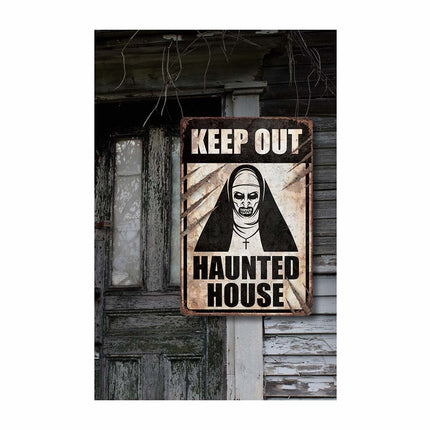 Halloween Wanddekoration Haunted House Schild 36cm