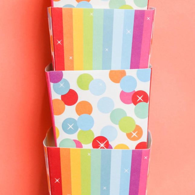 Alles Gute zum Geburtstag Candy Boxen Regenbogen Konfetti 5pcs