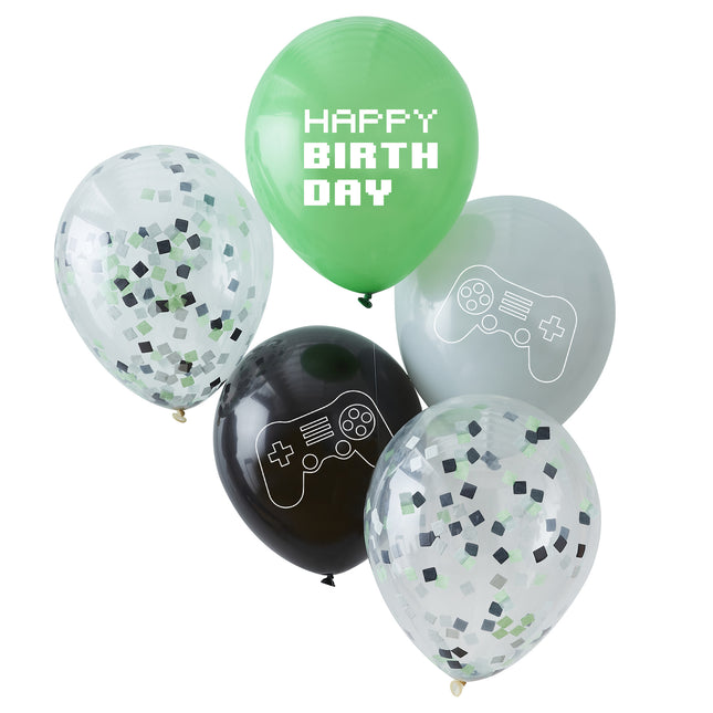 Gaming Party Ballons Alles Gute zum Geburtstag 30cm 5pcs