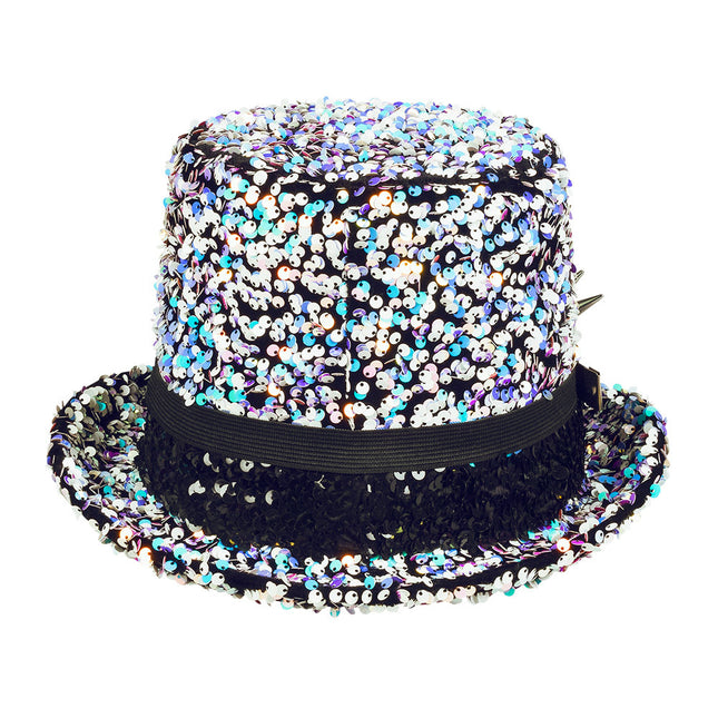 Hut Glitter mit Brille