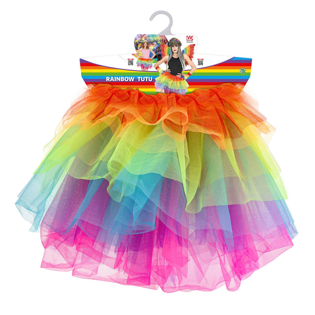 Regenbogen Tutu Damen 45cm