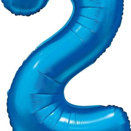 Blauer Figurenballon 2 Jahre Glanz 86cm