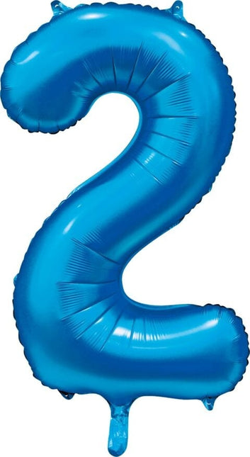 Blauer Figurenballon 2 Jahre Glanz 86cm